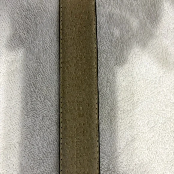 Vintage Christian Dior Blue Leather Belt with Gold-Tone Buckle M - Picture 5 of 17